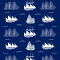 Laivasto, sinivalko, design Erik Bruun