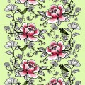 Lovebirds pinkgreen by Tanja Orsjoki